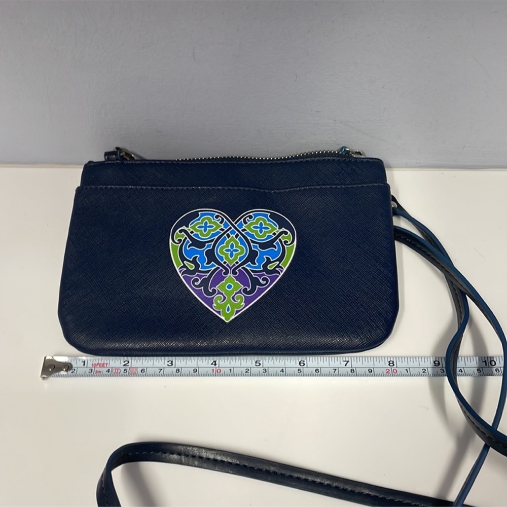 Brighton Blue Crossbody Bag with Colorful Heart - Picture 7 of 11